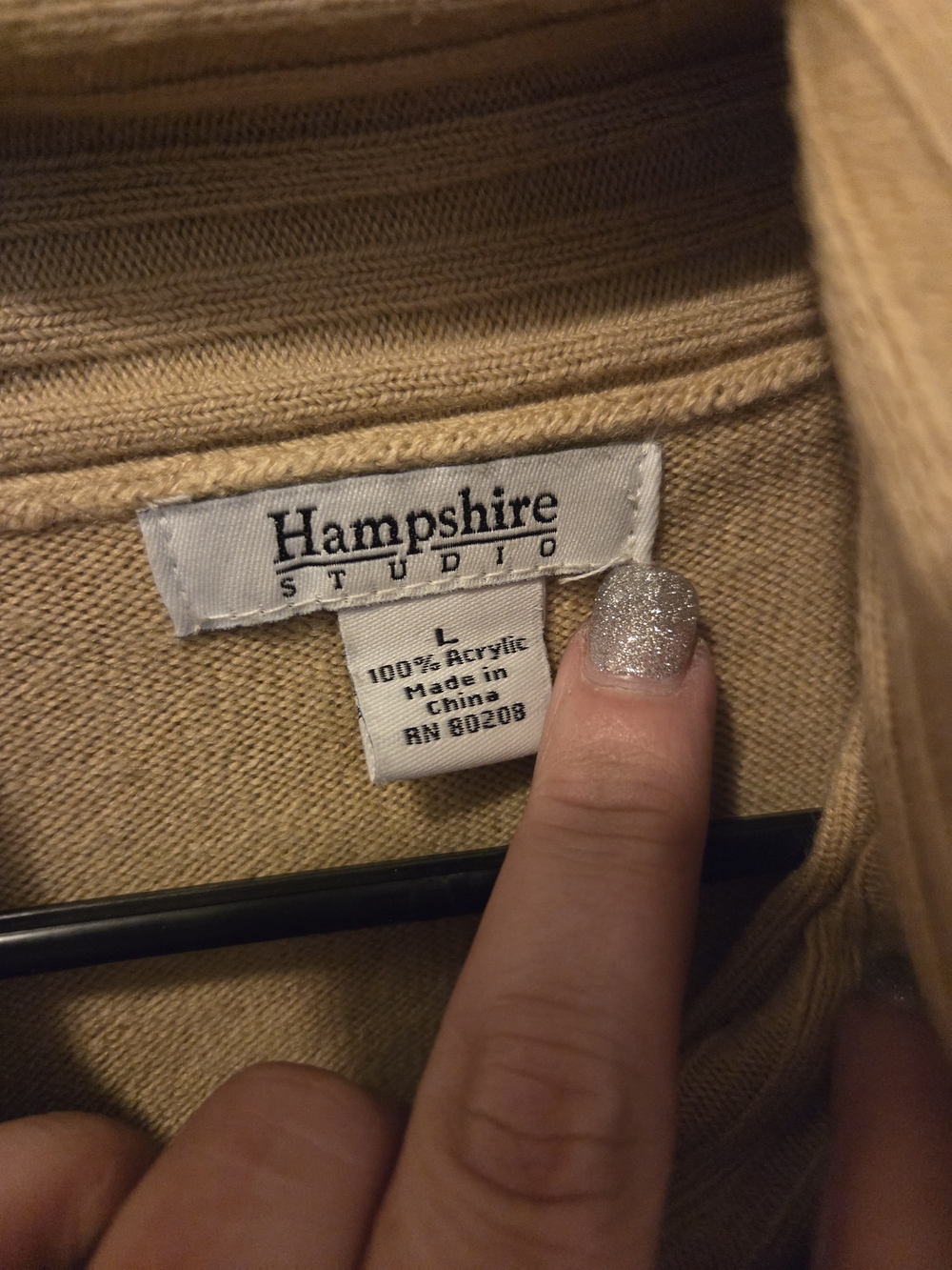 Hampshire Studio Women's Tan Turtleneck Sweater